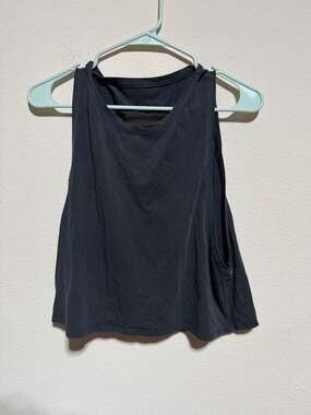 Lululemon Black Cutout Back Crop Tank Top